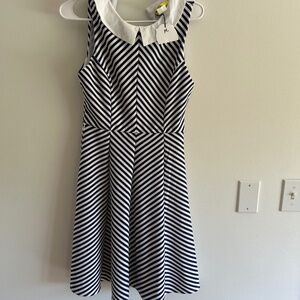 Navy and White Striped Dress Size Medium -New